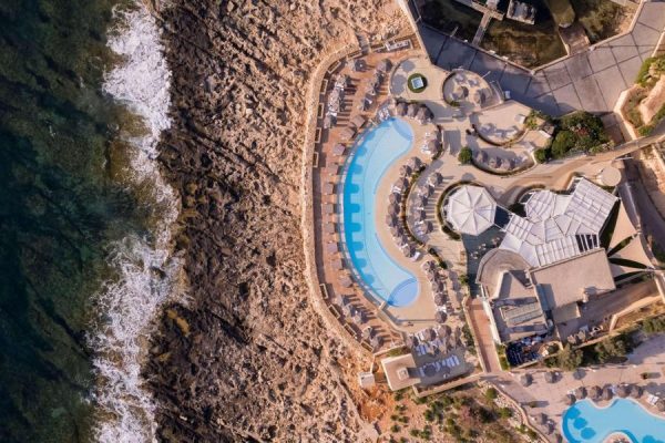Bovenaanzicht van Hilton Malta